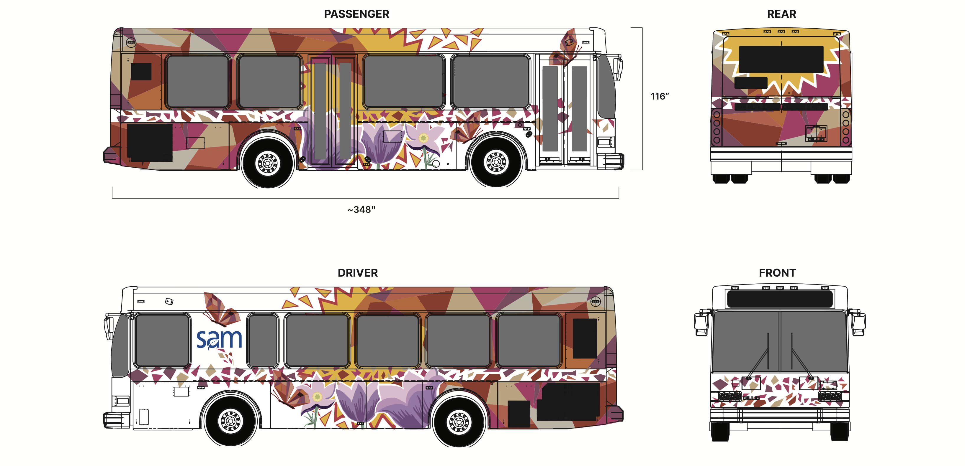 Bus design I created for the local Sioux Area Metro